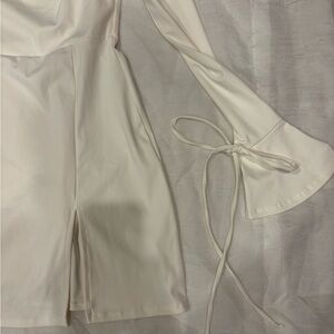 Fashion Nova White Long-Sleeve Mini Dress